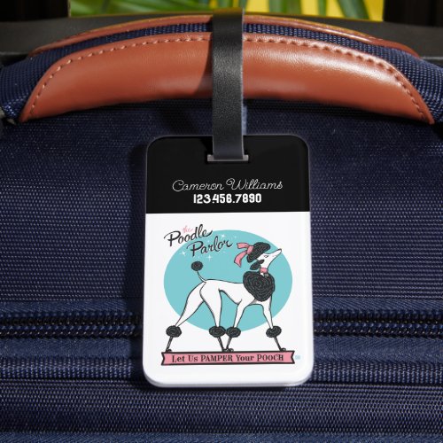 Poodle Parlor Luggage Tag