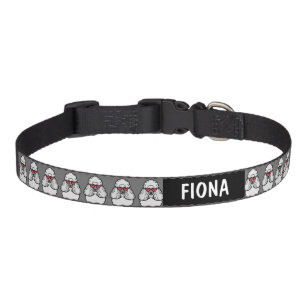 Poodle Pattern Funny Pet Collar