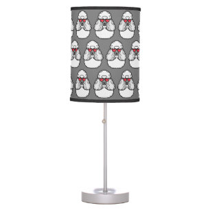 Poodle Pattern Funny Table Lamp
