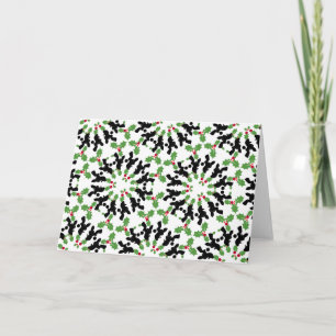 Poodle Pattern Illustration customizable Holiday Card