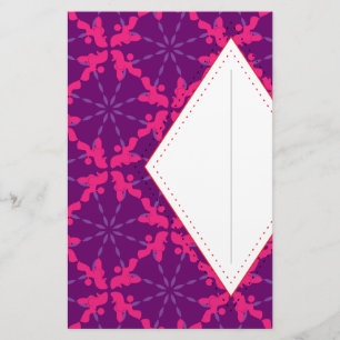 Poodle Pattern Illustration customizable Stationery