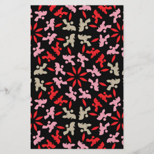 Poodle Pattern Illustration customizable Stationery