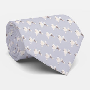 Poodle Pattern Neck Tie