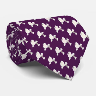 Poodle Pattern Neck Tie