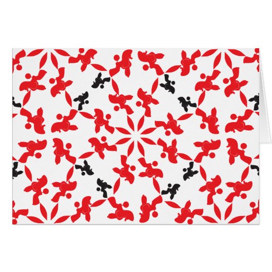 Poodle Pattern red (Front Horizontal)