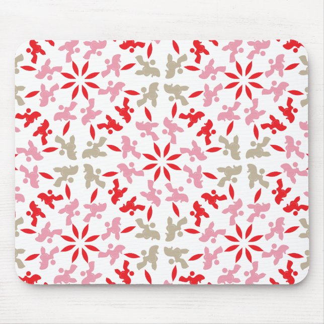 Poodle Patternd Mouse Pad (Front)