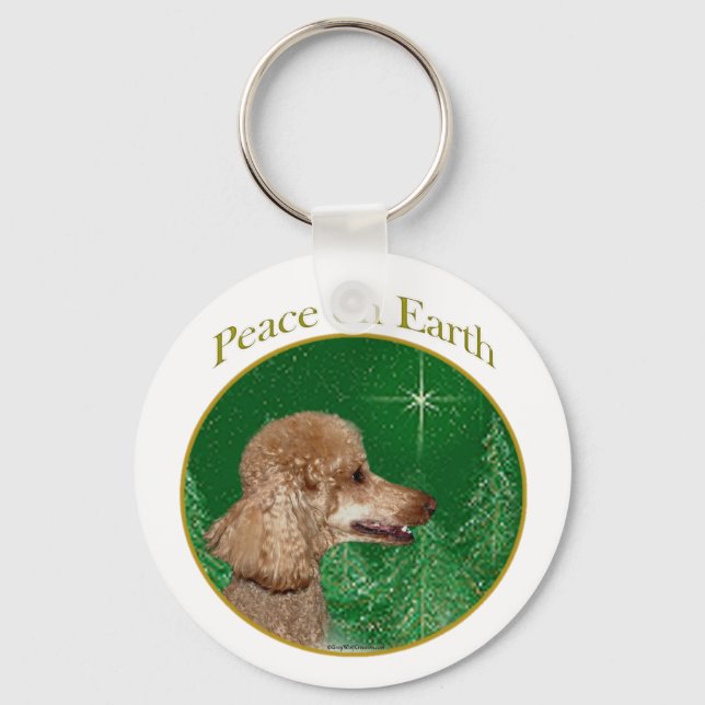 Poodle Peace Keychain (Front)
