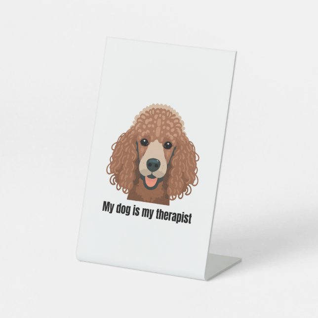 Poodle Pedestal Sign (Front)
