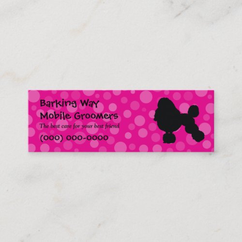 Poodle Pet Care Pink Business Cards