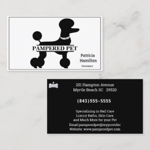 Poodle Pet Groomer/ Vet Business Card