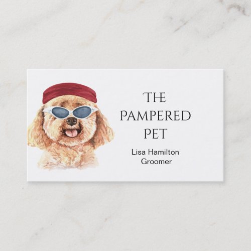 Poodle Pet GroomerVetSitters Business Card