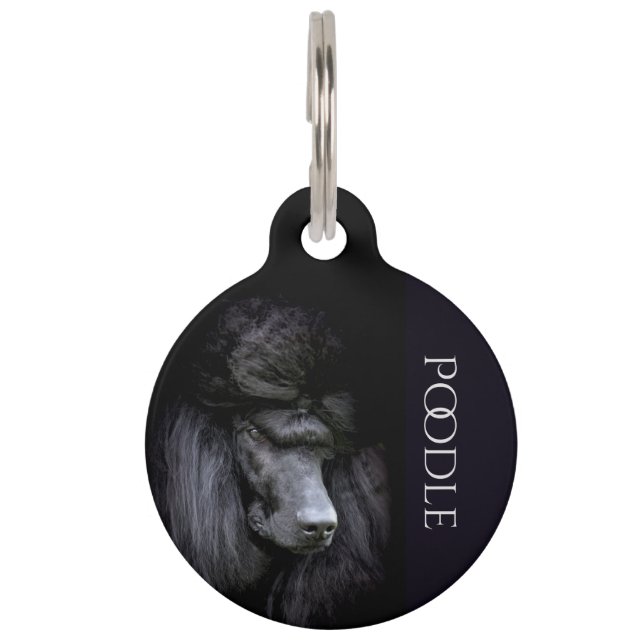 Poodle Pet ID Tag (Front)