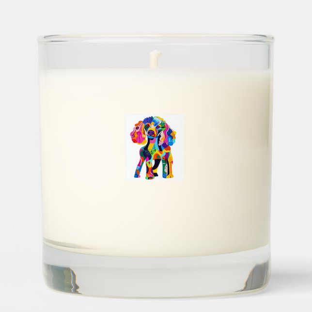 Poodle Picasso � Abstract Funny Art Dog Scented Candle (Front)