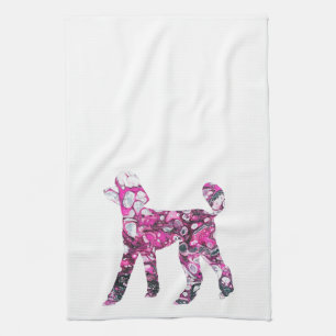 Poodle, Pink Poodle, Poodle  Kitchen Towel