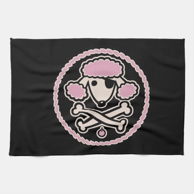 Poodle Pirate 1cl Towel (Horizontal)