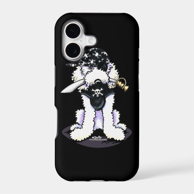 Poodle Pirate Iphone Case (Back)