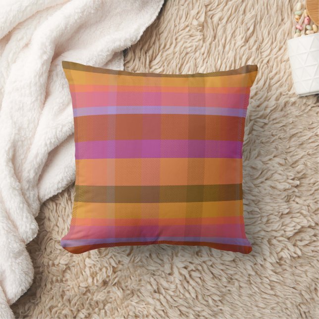 Poodle Plaid DGARTPAP Throw Pillow (Blanket)