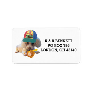 Poodle Playball Address Labels