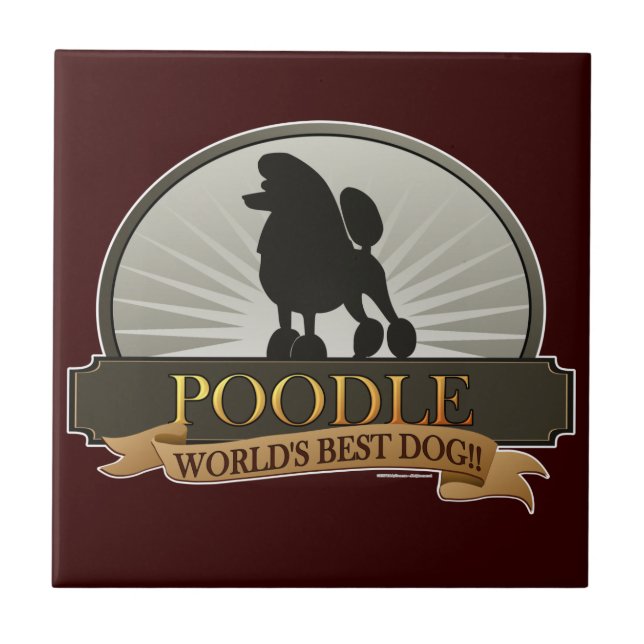 Poodle.png Ceramic Tile (Front)