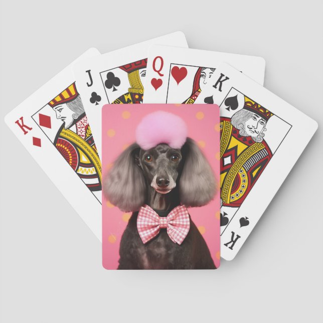 Poodle Pop Art – Elegant & Retro  Poker Cards (Back)