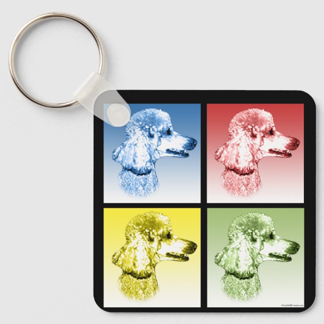 Poodle Pop Art Keychain (Front)