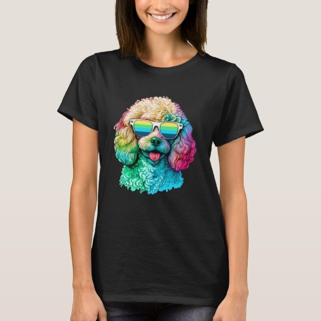 Poodle Pop Dog Mom Dog  Cute Poodle Puppy Girls T-Shirt (Front)