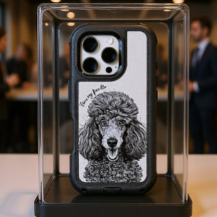 Poodle Portrait in Graphite iPhone 16 Pro Case