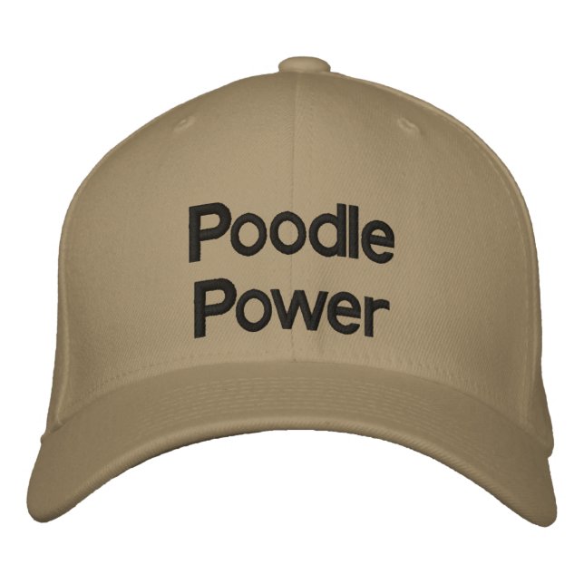 Poodle Power Embroidered Hat (Front)