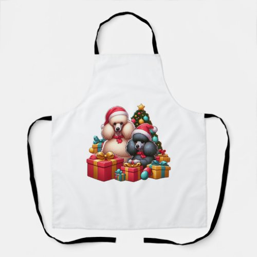 Poodle Present Pals Festive Hats and Gift Galore C Apron