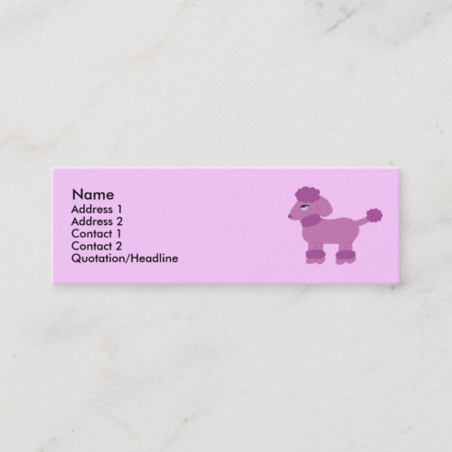 Poodle Profile Cards Business Card Templates