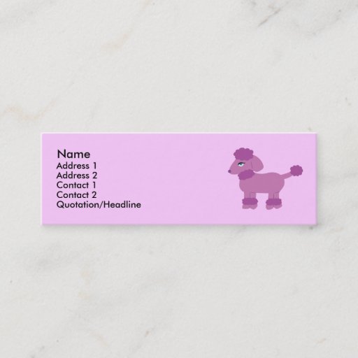 Customizable Poodle Profile Cards Business Card Templates