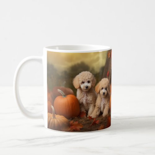 Poodle Puppy Autumn Delight Pumpkin Coffee Mug