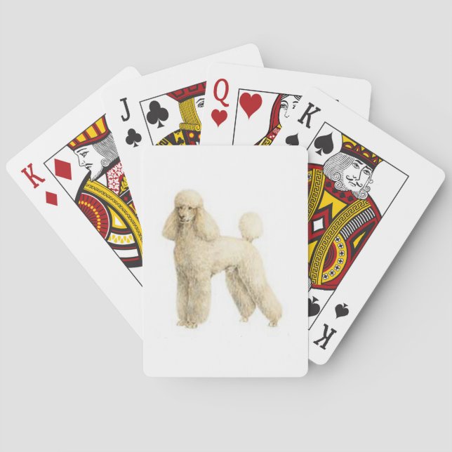 Poodle -- Puppy Clip Poker Cards (Back)