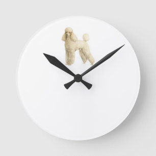Poodle — Puppy Clip Round Clock