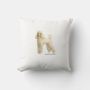 Poodle -- Puppy Clip Throw Pillow