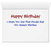 Poodle Rat Birthday Card from Denis Gaston Art (Inside Horizontal (Bottom))