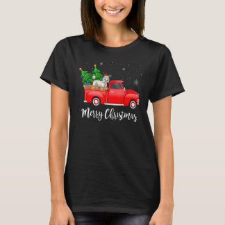 Poodle Red Truck Christmas Tree Xmas Dog T-Shirt