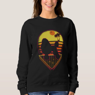 Poodle Retro Sunset Vintage  Dog Sweatshirt