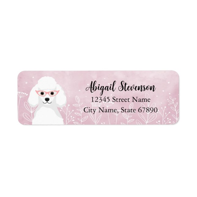 Poodle Return Address Labels (Front)