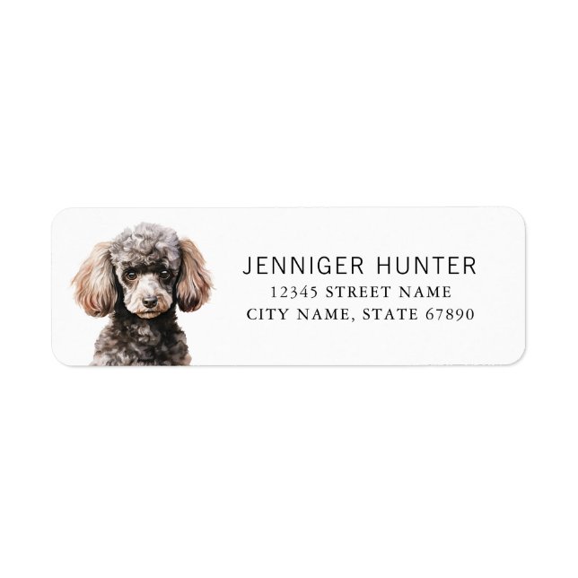Poodle Return Address Labels (Front)