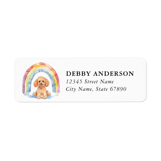 Poodle Return Address Labels (Front)