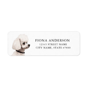 Poodle Return Address Labels