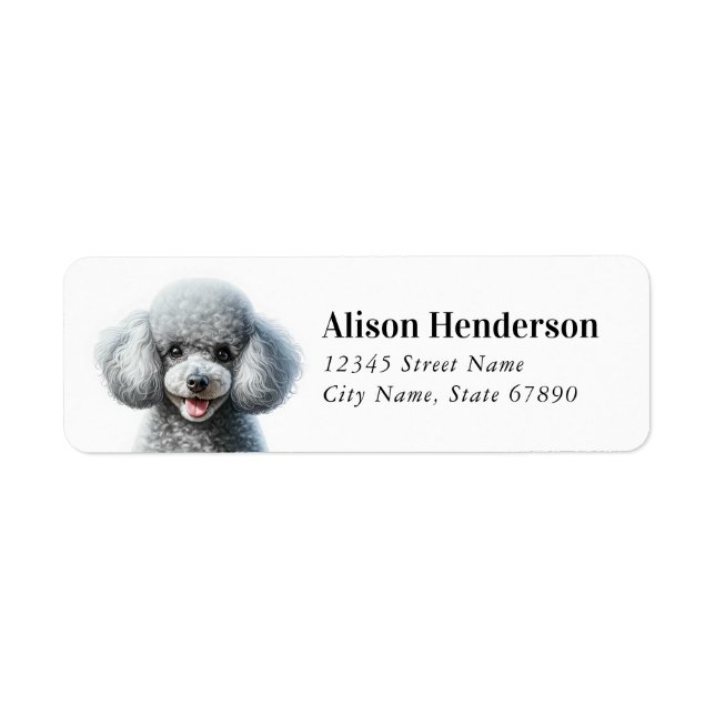Poodle Return Address Labels (Front)