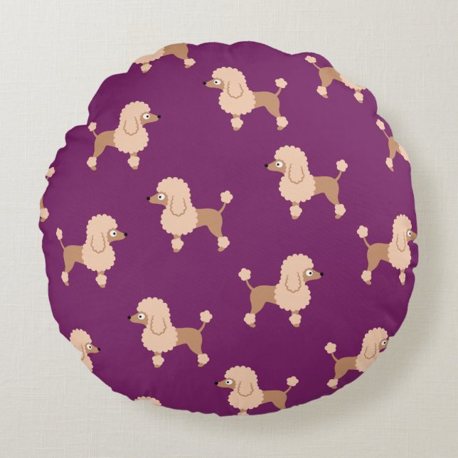 Poodle Round Pillow (Front)
