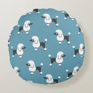 Poodle Round Pillow