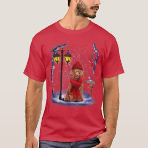 Poodle Santa Snow Christmas Light Winter Pajama T-Shirt