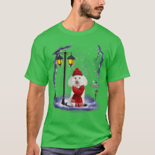 Poodle Santa Snow Christmas Light Winter Pajama T-Shirt