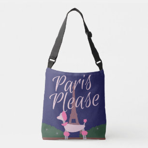 Poodle Says Paris Please Crossbody Bag
