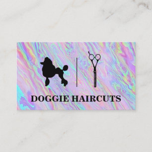 Poodle Scissors Logo Business Card