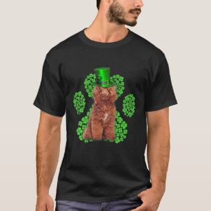 Poodle Shamrock Paw Clovers St Patrick's Day T-Shirt